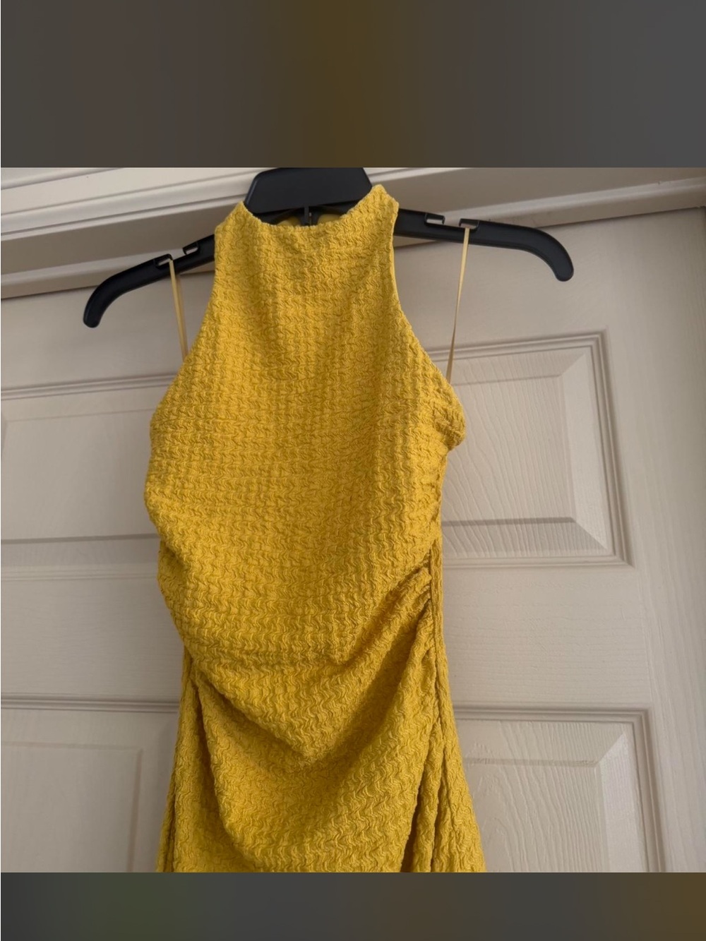 Pull & Bear Yellow High-Neck Sleeveless Maxi Dress - Picture 3 of 6